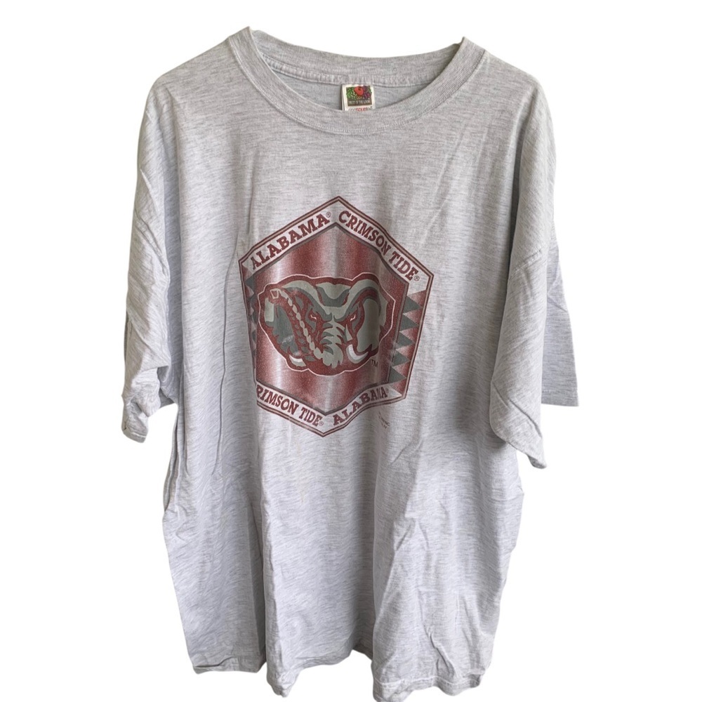Vintage Gray Alabama Crimson Tide Tee Shirt adult Size XXL